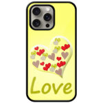 Love Multiheart Pattern Metal TPU Printed Case