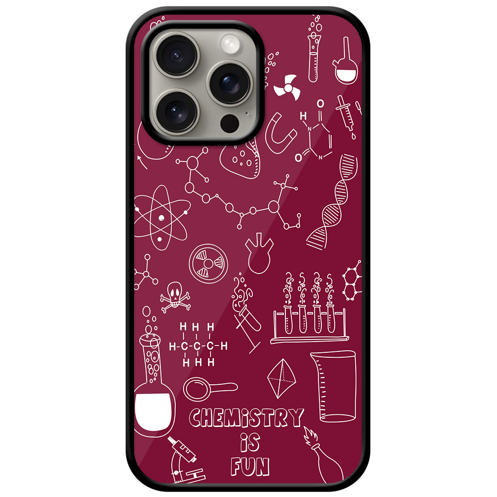 Hand Drawn Chemistry Illustration Metal TPU Printed Case