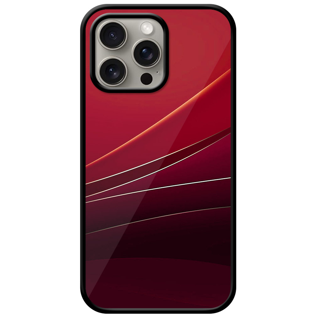 Abstract Waves Design Metal TPU Printed Case