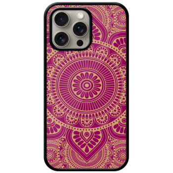 Elegant Gold Mandala Design Metal TPU Printed Case