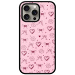 Cute Ribbon Pattern Metal TPU Printed Case