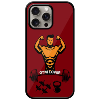 Gym Fitness Vector Illustration Metal TPU Printed Case