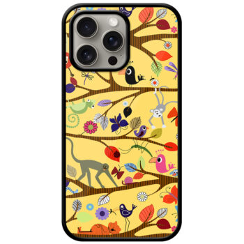 Colorful Arboreal Artwork Metal TPU Printed Case