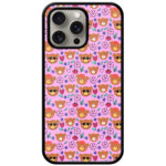 Charming Teddy Heart Pattern Metal TPU Printed Case
