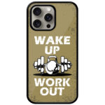 Wakeup & Workout Vector Illustration Metal TPU Printed Case