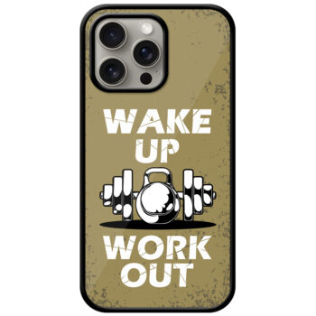 Wakeup & Workout Vector Illustration Metal TPU Printed Case