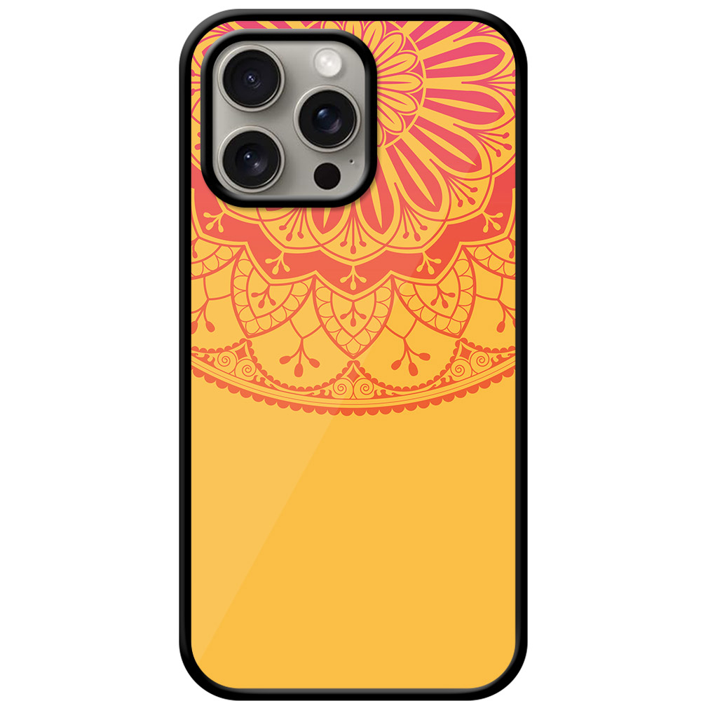 Round Mandala Gradient Drawing Metal TPU Printed Case