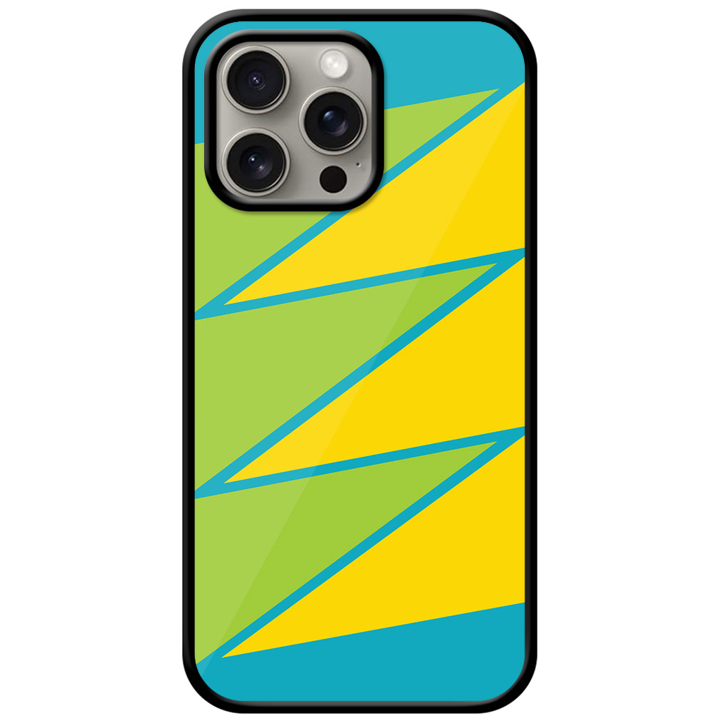 Zigzag Line Pattern Metal TPU Printed Case