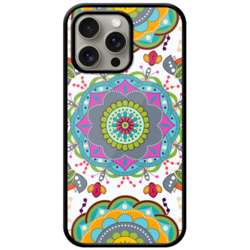 Multicolor Rangoli Artwork Metal TPU Printed Case
