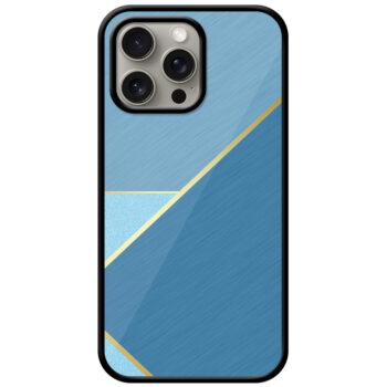 Gold Line Metal Finish Design Metal TPU Printed Case