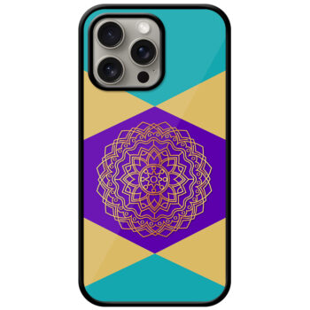 Decorative Metallic Gold Flower Design Metal TPU Printed Case