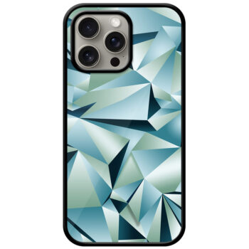 Abstract Glitter Crystal Design Metal TPU Printed Case