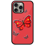 Cute Butterfly Vector Illustration Metal TPU Printed Case