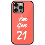 I'm Gen21 Textart Metal TPU Printed Case