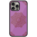 Ethnic Round Fancy Floral Design Metal TPU Printed Case