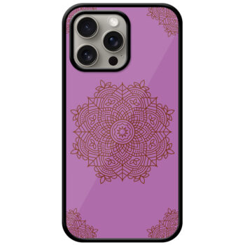 Ethnic Round Fancy Floral Design Metal TPU Printed Case