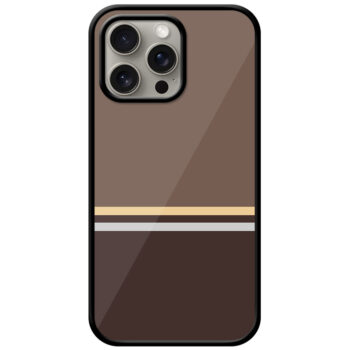 Simple Two Stripe Pattern Metal TPU Printed Case