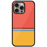 Simple Two Stripe Pattern Metal TPU Printed Case