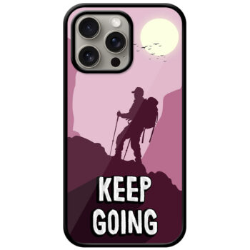 Keep Going Vector Illustration Metal TPU Printed Case