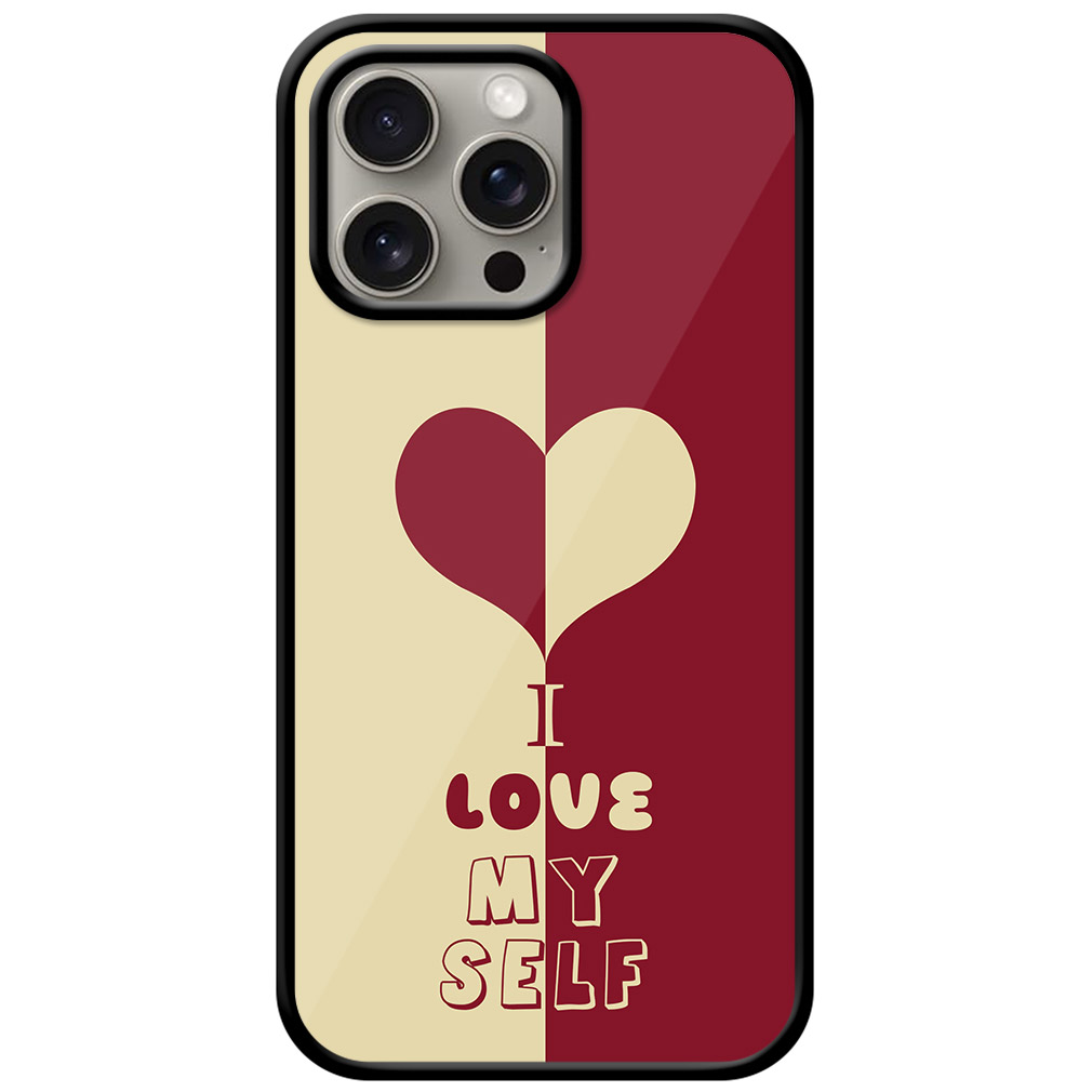 I Love Myself Textart Metal TPU Printed Case