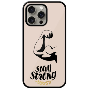 Stay Strong Fitness Design Metal TPU Printed Case