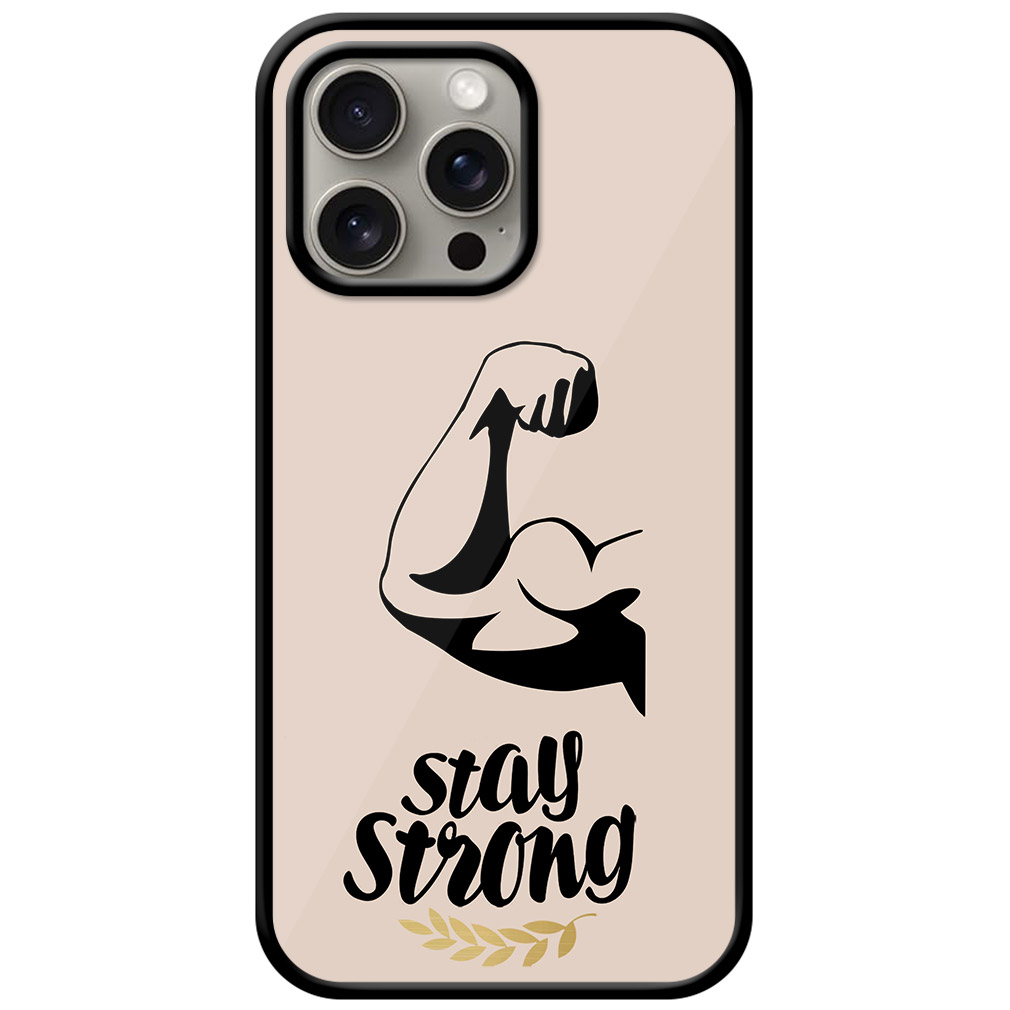 Stay Strong Fitness Design Metal TPU Printed Case