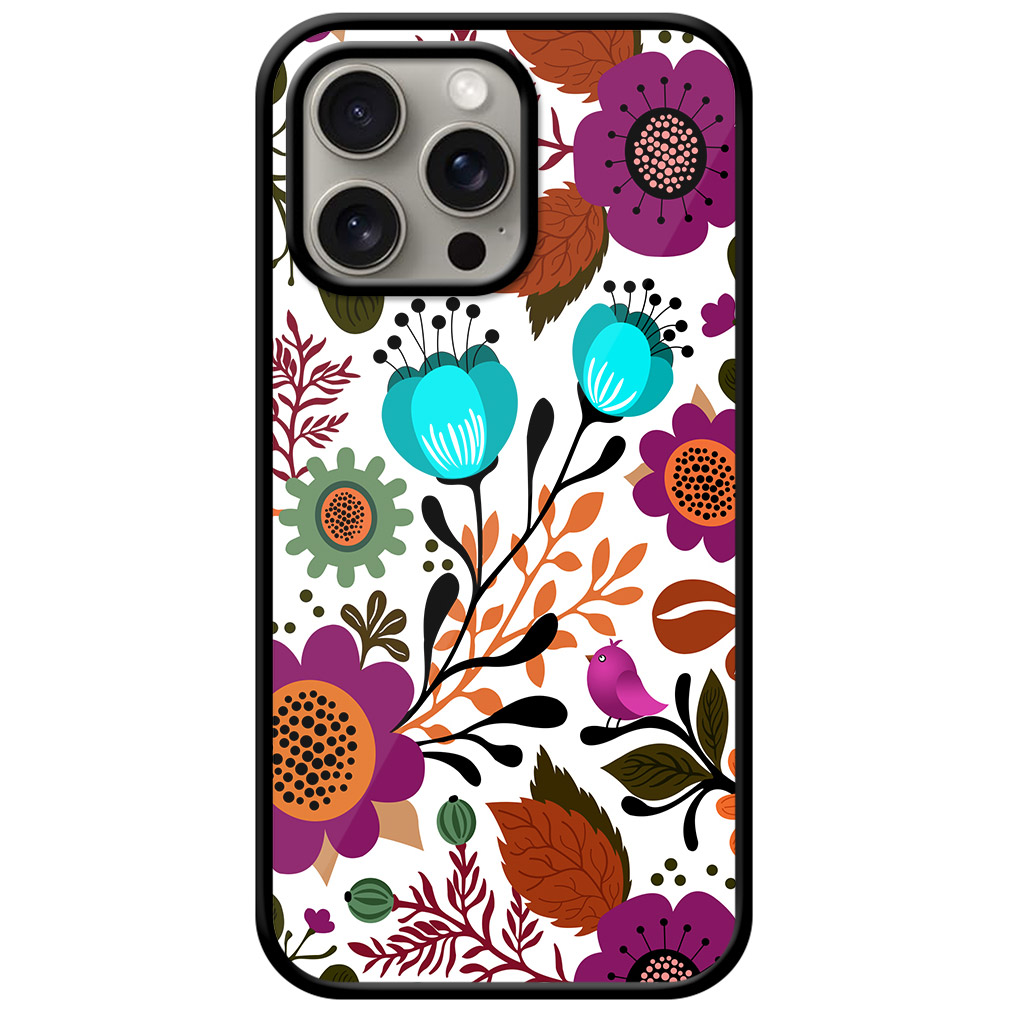 Beautiful Spring Flower Design Metal TPU Printed Case