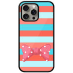 Polka Dot Bow Multistripe Background Metal TPU Printed Case