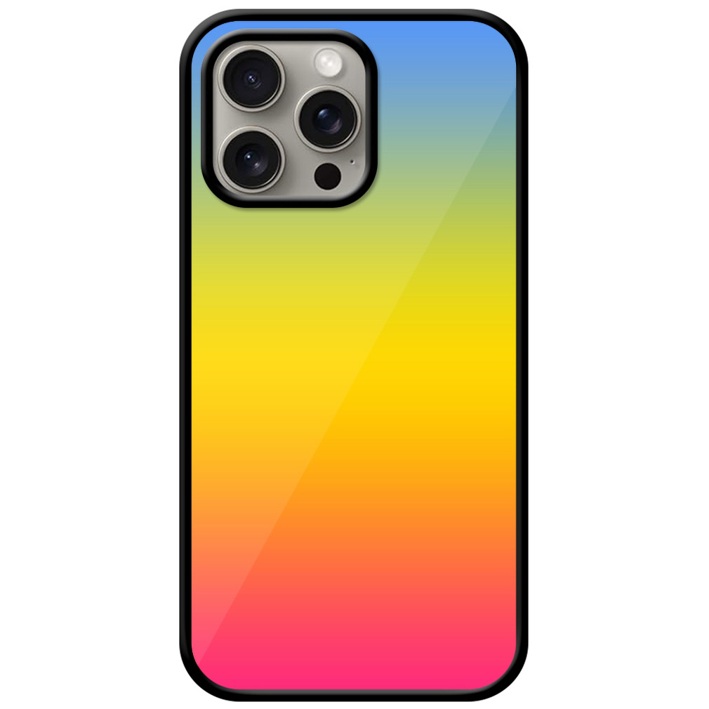 Multicolor Gradient Design Metal TPU Printed Case