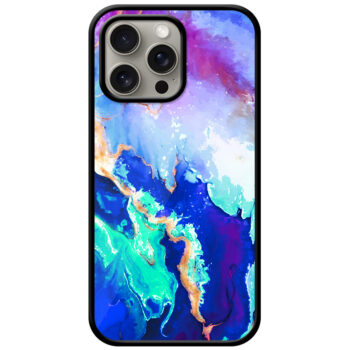 Abstract Paintmix Design Metal TPU Printed Case