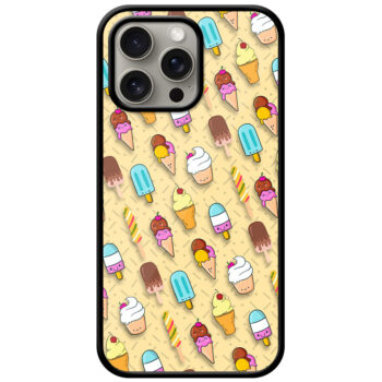 Yummy Icecream Pattern Metal TPU Printed Case