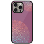 Fancy Round Colorful Floral Design Metal TPU Printed Case