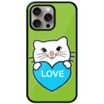 Sweet Kitty Cartoon Design Metal TPU Printed Case