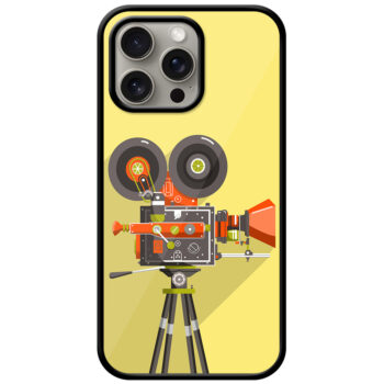 Vintage Movie Camera Design Metal TPU Printed Case