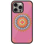 Aesthetic Round Multicolor Rangoli Design Metal TPU Printed Case