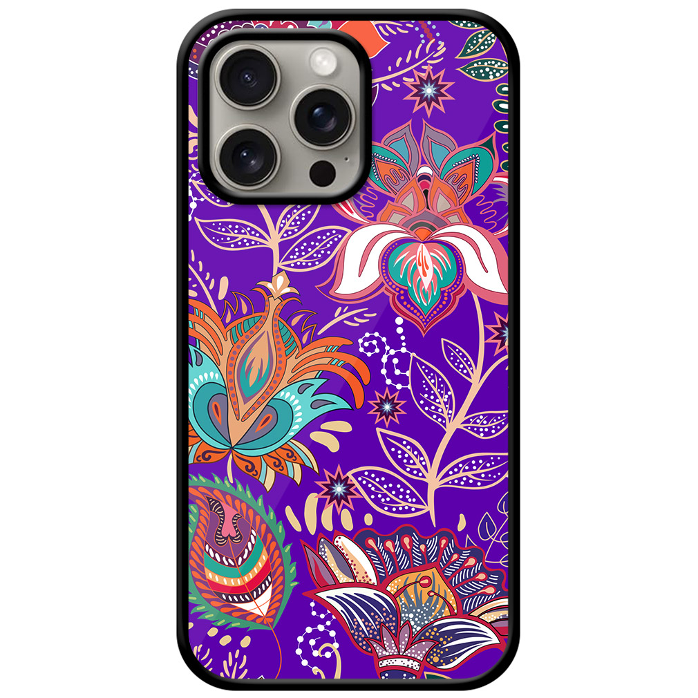 Adorable Seamless Flower Design Metal TPU Printed Case
