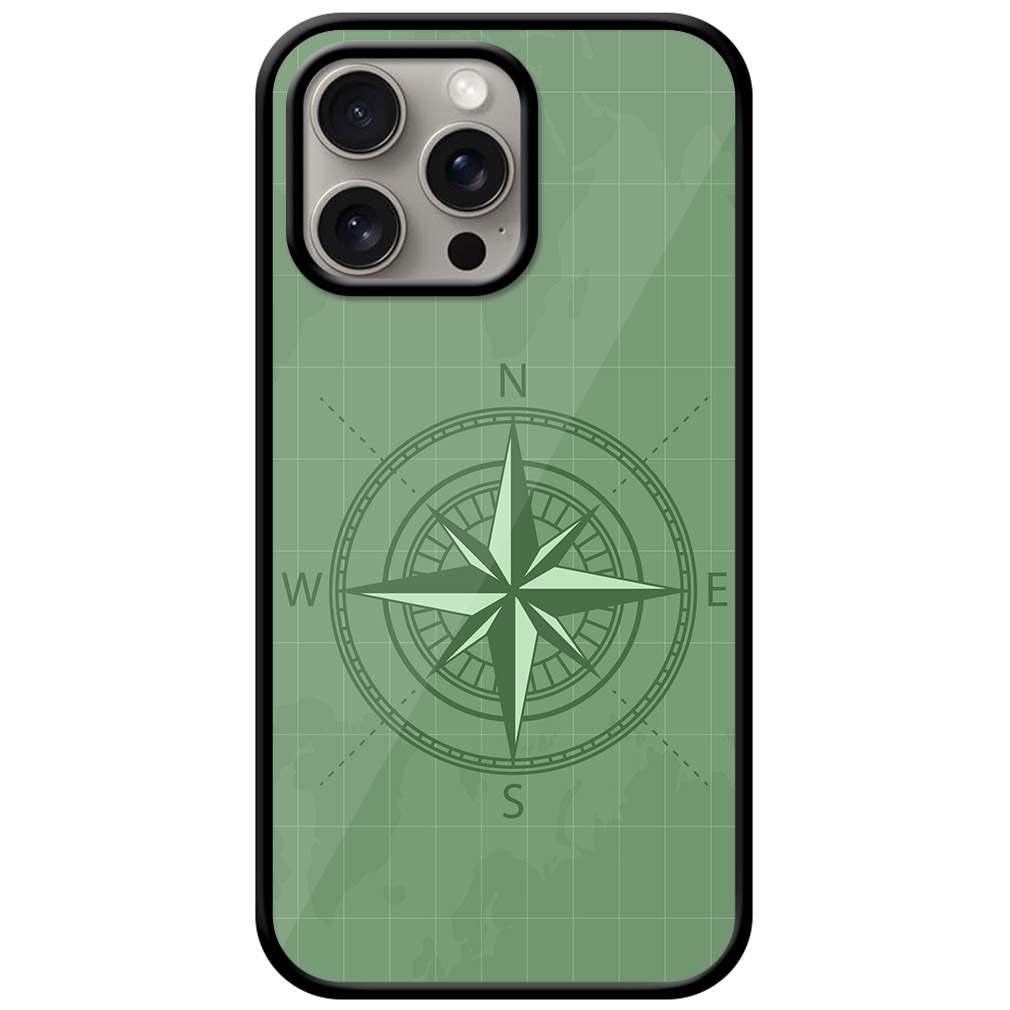 Vintage Compass Vector Illustration Metal TPU Printed Case