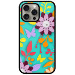 Vibrant Flowery Vector Artwork Metal TPU Printed Case