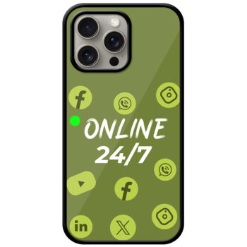 Social Media Logos Vector Illustration Metal TPU Printed Case