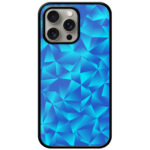 Unicolor Geometric Crystal Pattern Metal TPU Printed Case