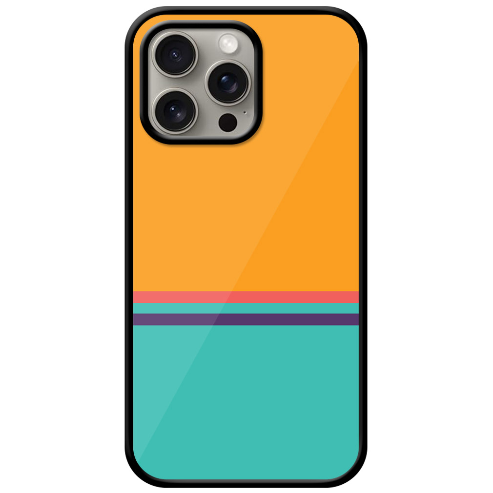 Simple Two Stripe Pattern Metal TPU Printed Case