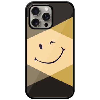 Vector Wink Emoji Illustration Metal TPU Printed Case