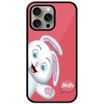 Cute Bunny Cartoon Illustration Metal TPU Printed Case