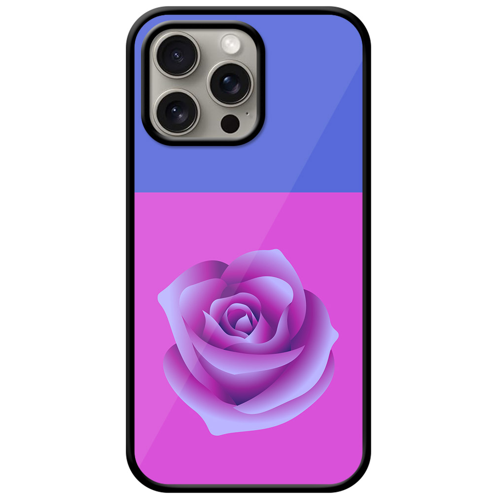 Colorful Vector Rose Design Metal TPU Printed Case