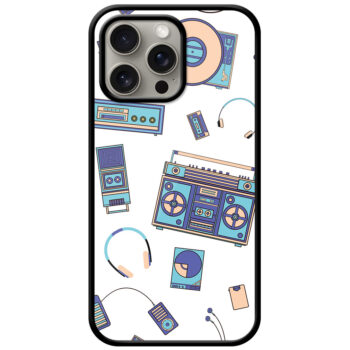 Music Accessories Vector Pattern Metal TPU Printed Case