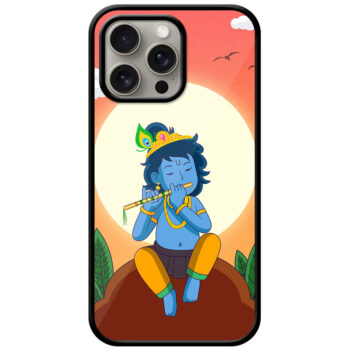 Balkrishna Playing Flute Vector Illustration Metal TPU Printed Case