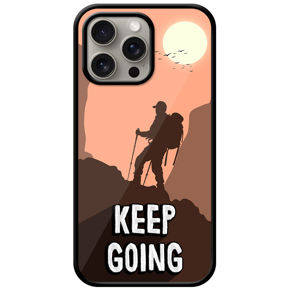 Keep Going Vector Illustration Metal TPU Printed Case