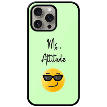 Emoji Ms. Attitude Vector Design Metal TPU Printed Case