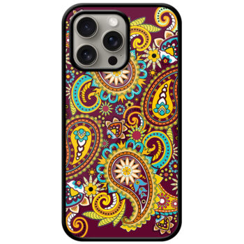 Paisley Pattern Artwork Metal TPU Printed Case