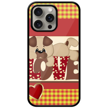 Puppy Love Clipart Metal TPU Printed Case